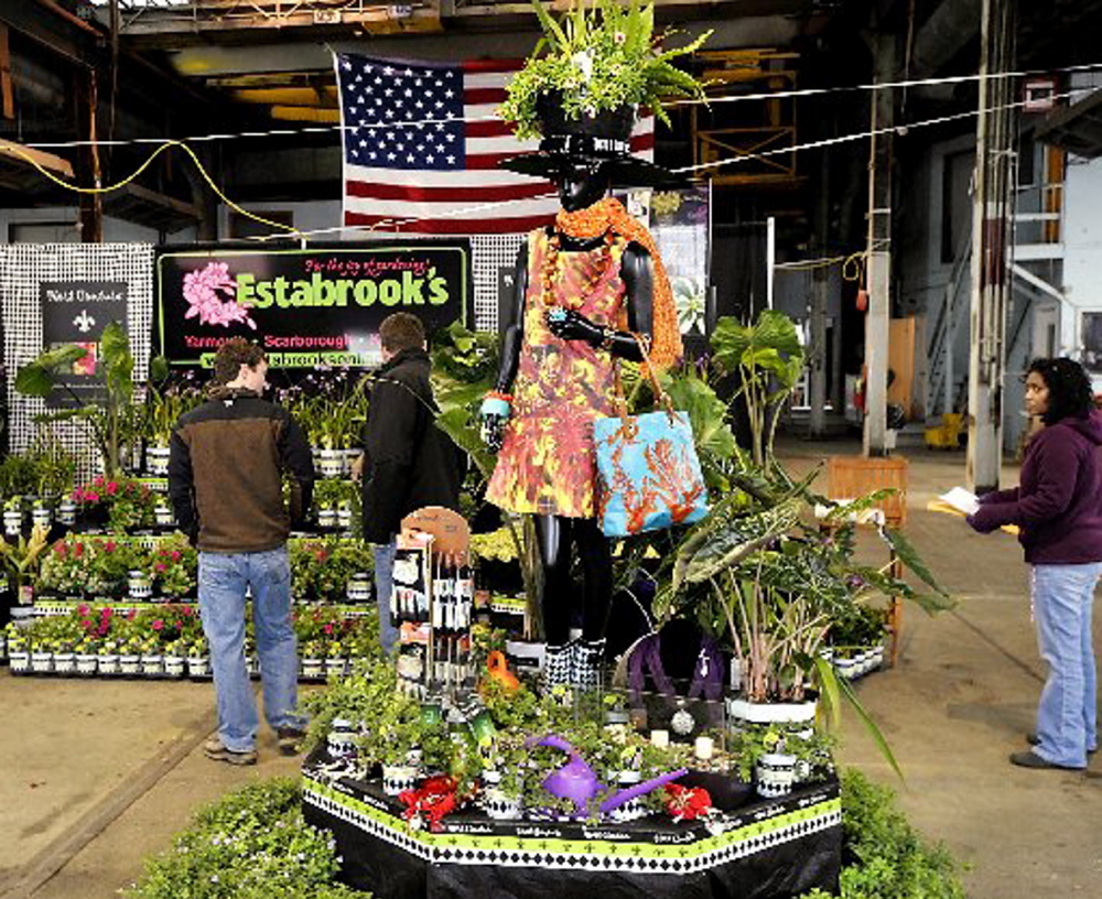 Estabrook’s, a Yarmouth garden center, created this display for last year’s Portland Flower Show. Garden railroading will be a feature this year.