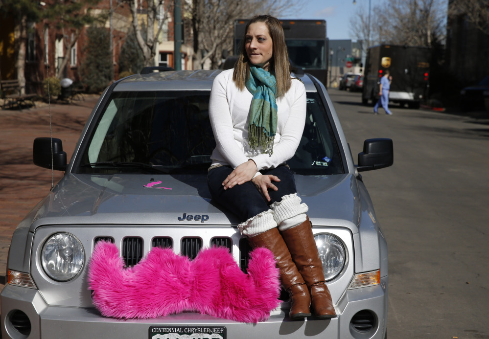 Lyft driver Brittany Cameron uses her own vehicle – adorned with Lyft’s trademark pink mustache – in Denver. Lyft does business in more than 20 U.S. cities, while Uber operates in more than 70 cities around the world.