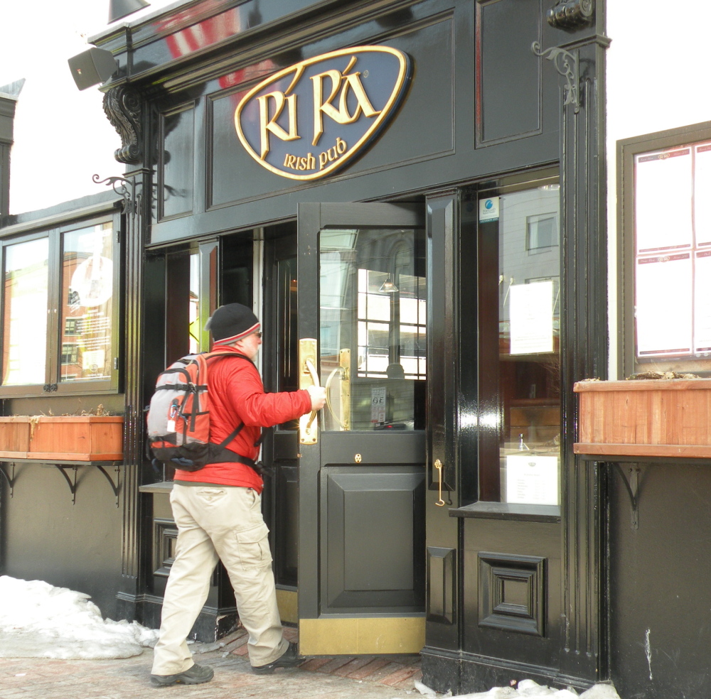 Carey Kish deserves a pint or two of Guinness at this Old Port pub – having already hiked off many calories, he can now consume.