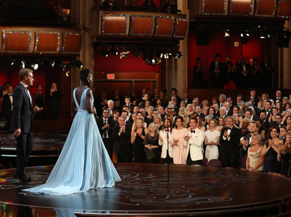 Lupita Nyong’o received a standing ovation at the Academy Awards for her portrayal of a young slave in “12 Years a Slave,” and for winning the supporting actress Oscar.