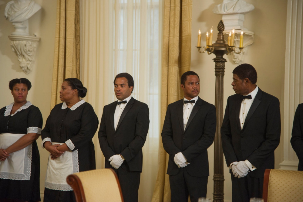 Cuba Gooding, second from right, and Forest Whitaker, right in the civil rights tale, “Lee Daniels’ The Butler.”
