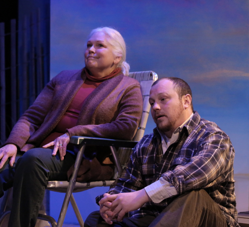 Florence Lacey and J.P. Guimont in “The Outgoing Tide,” which follows a family grappling with the onset of dementia.