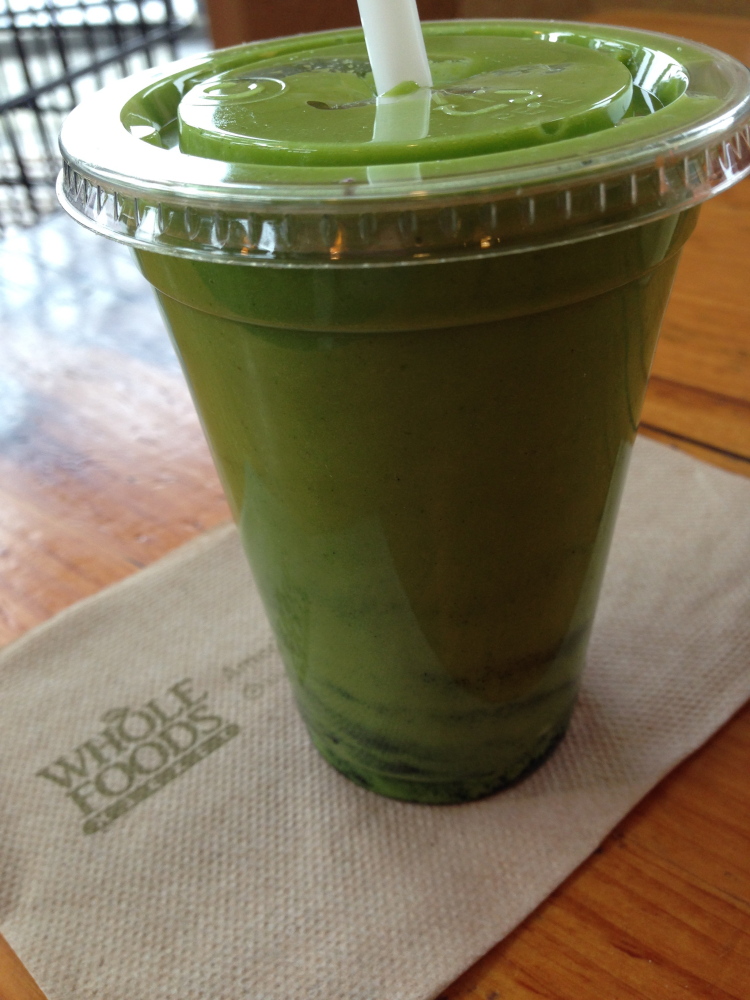 Green smoothie from Whole Foods