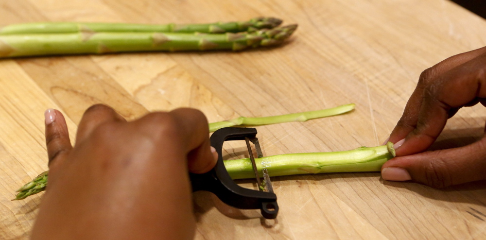 You can shave asparagus spears into long thin strips that are absolutely delicious raw.
