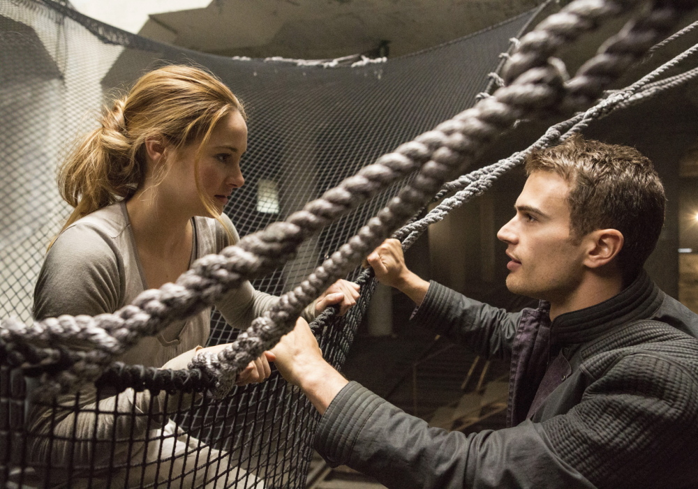 Shailene Woodley and Theo James in “Divergent.”