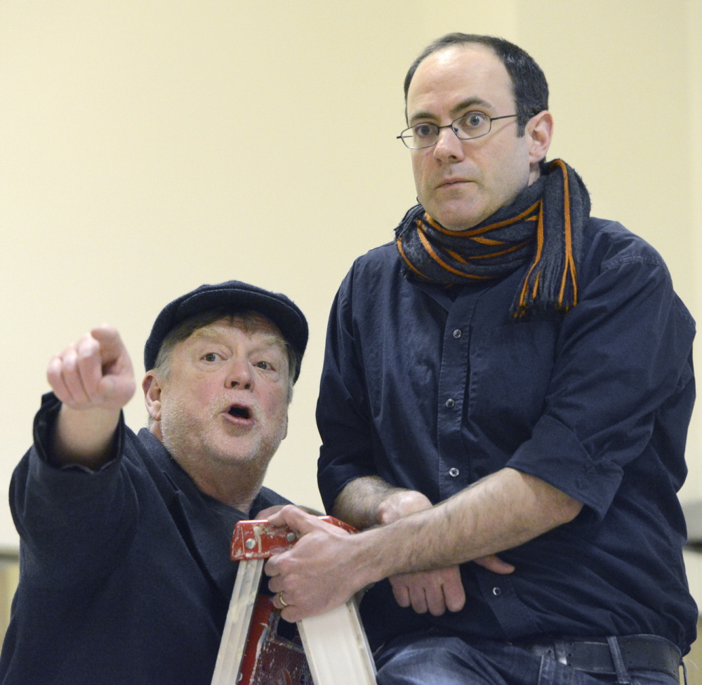 Tony Reilly and Christopher Holt rehearse a scene for “Da.”
