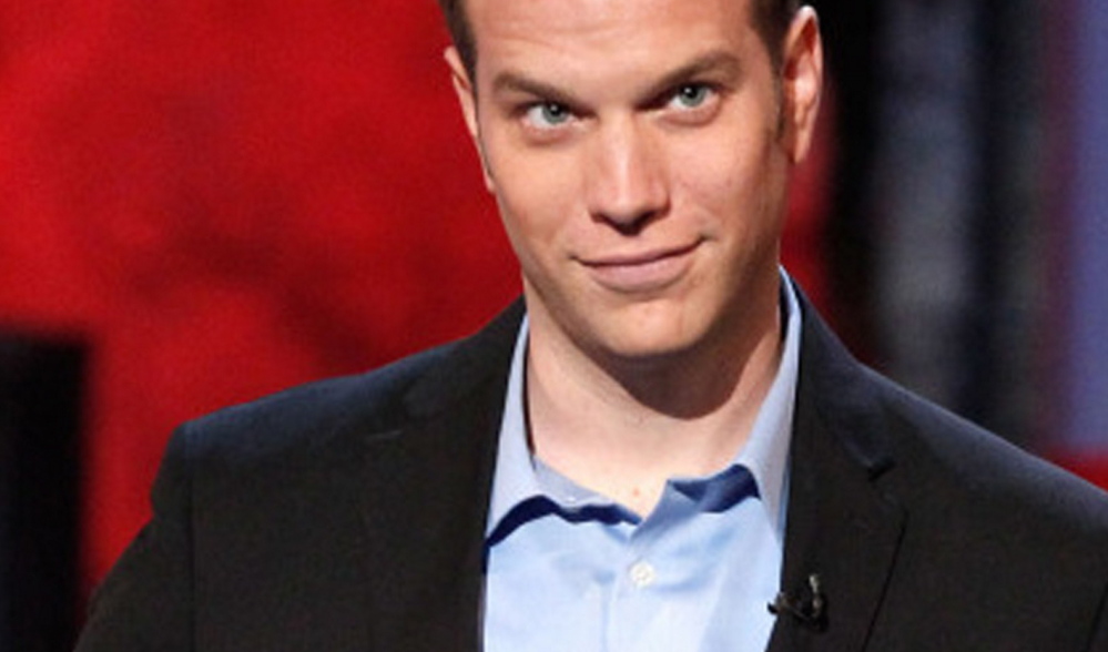 Comedian Anthony Jeselnik takes the stage at the State Theatre in Portland on Friday.