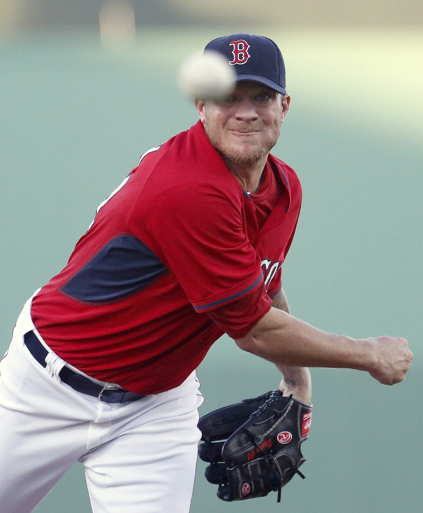 Jake Peavy, recovering from a cut on his finger, went 4 2/3 innings for the Red Sox against Pittsburgh, allowing one run and four hits, striking out five.