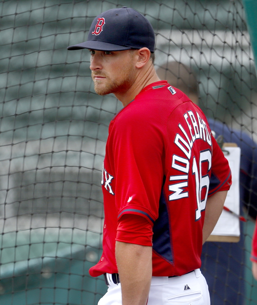 Will Middlebrooks has cut down on swinging at "borderline breaking balls" and is having a fine spring with the Boston Red Sox. After Wednesday’s game against the Pittsburgh Pirates, he is hitting .310.