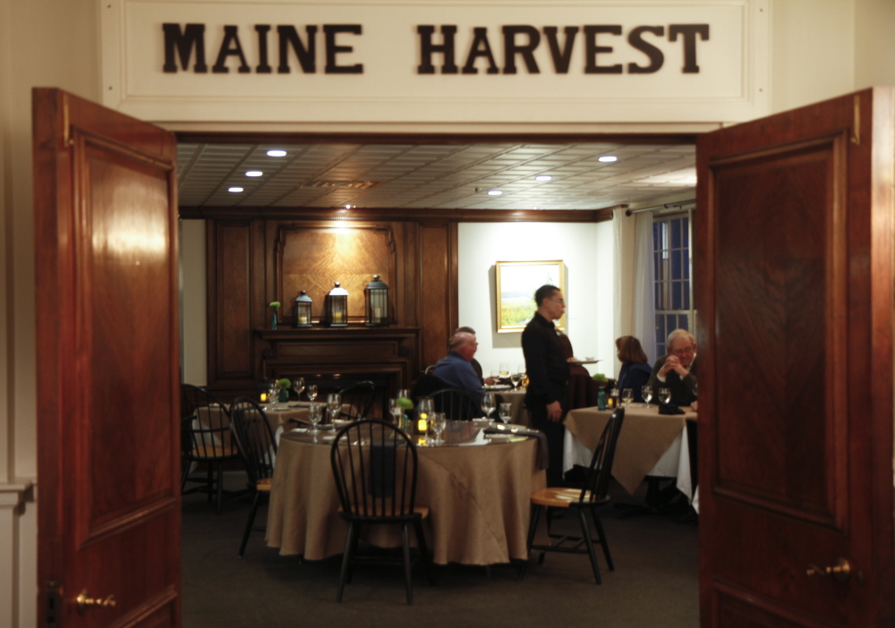 The Harraseeket Inn in Freeport is home to the Maine Harvest Dining Room, where tableside service is prized.