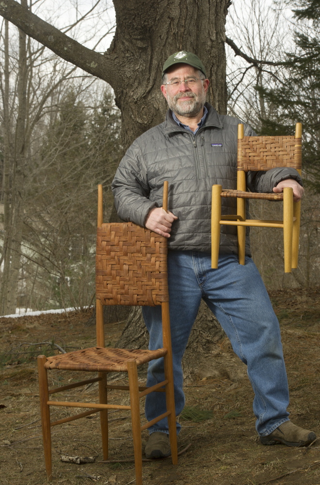 Scott Landis founded GreenWood, which trains Hondurans and Peruvians who live near rain forests to make products like these wooden chairs as an incentive to sustain the forests.