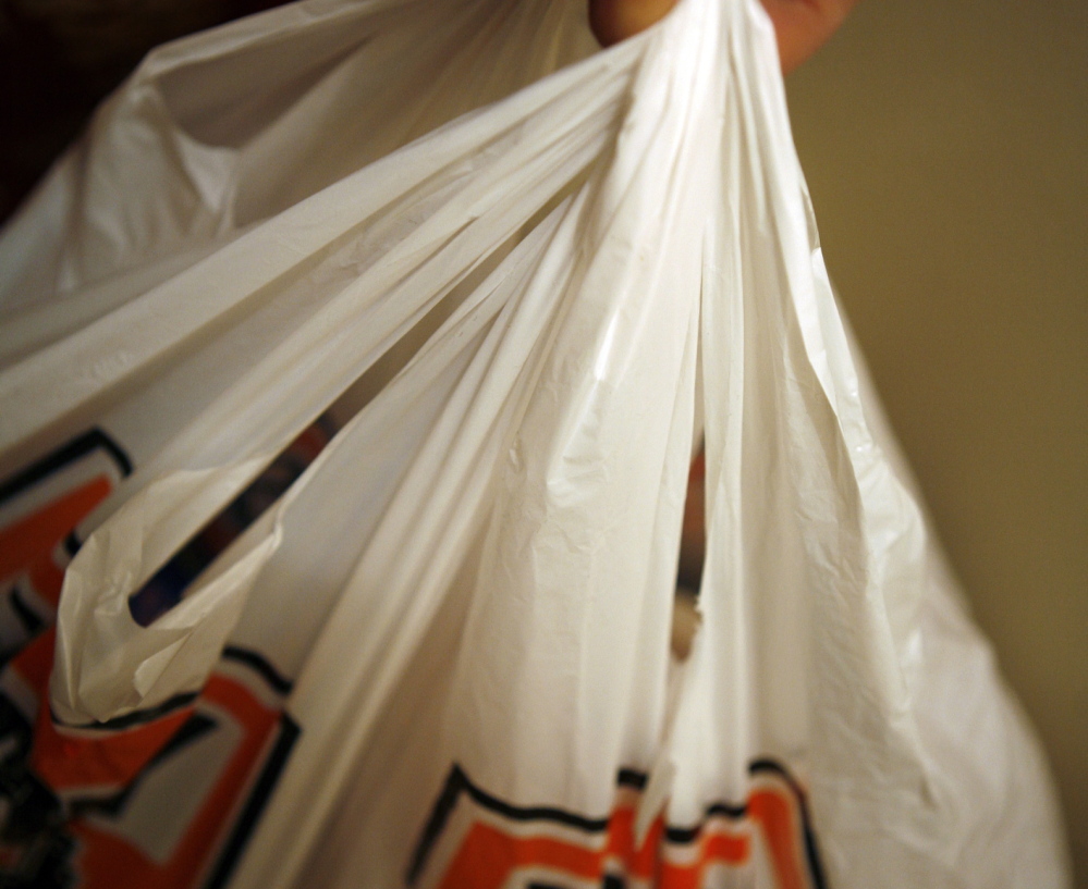 Customers of food businesses in Cape Elizabeth will pay 5 cents for each single-use carry-out bag they get, starting Dec. 6.