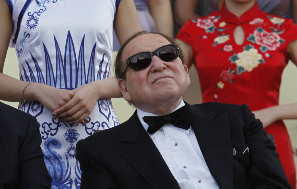 Las Vegas Sands Chairman and CEO Sheldon Adelson attends the opening of the Sands Cotai Central resort in Macau on April 11, 2012. Adelson, a Republican who is one of the richest people in the world, is in the market for a new horse to back in the 2016 presidential race.