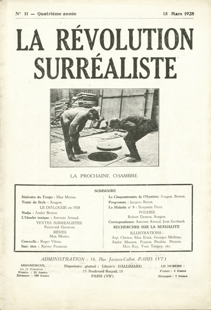 The Surrealists’ journal “La Révolution Surréaliste.”