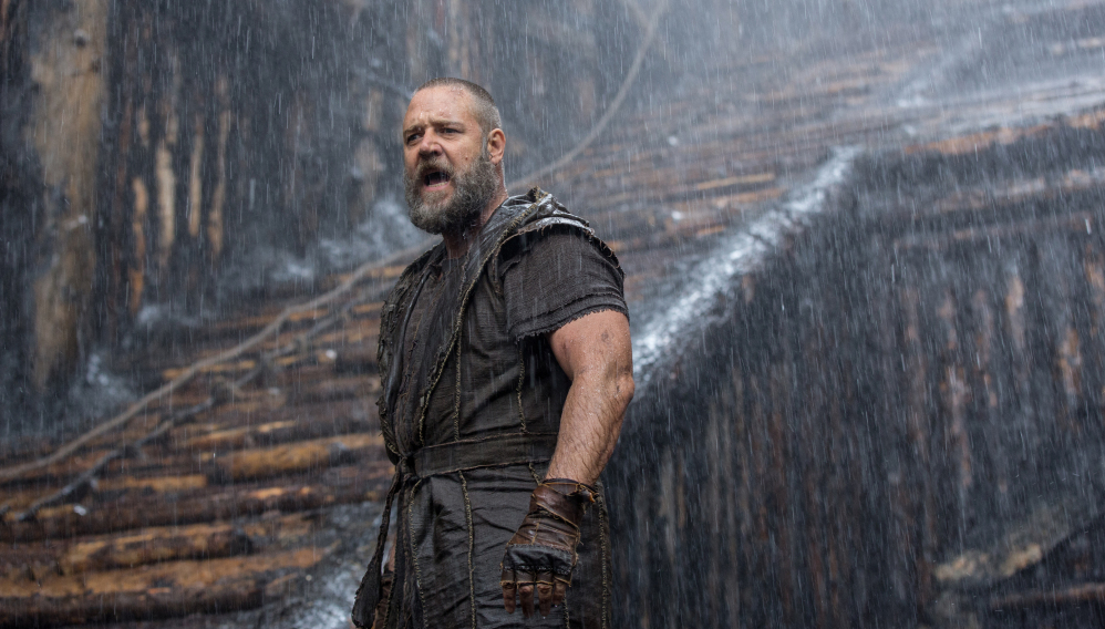 This image released by Paramount Pictures shows Russell Crowe in a scene from the biblical epic “Noah.”