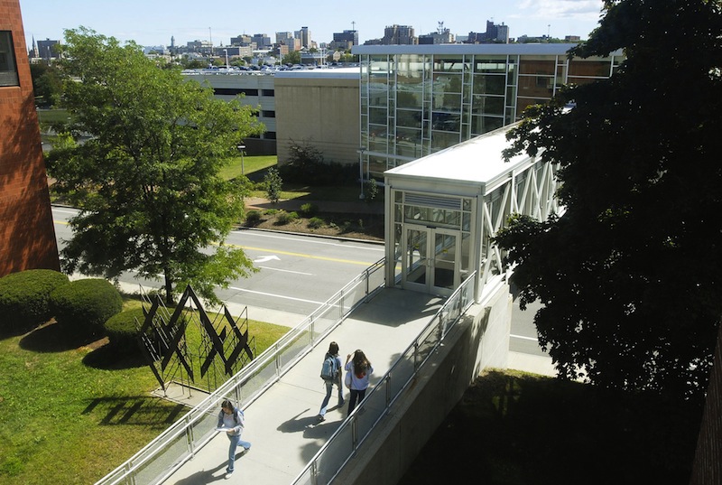 This September 2010 file photo shows the University of Southern Maine's Portland campus. A week after unveiling a 27-point plan as an alternative to deep cuts in faculty, staff and programs at the University of Southern Maine, the Faculty Senate is still soliciting ideas and mulling how best to make $14 million in budget cuts.