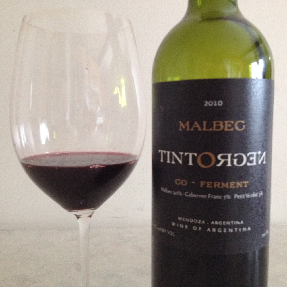 Tintonegro Co-Ferment is 90 percent Malbec, fermented together with a little Cabernet Franc and a bit of Petit Verdot, all terrifically well integrated.