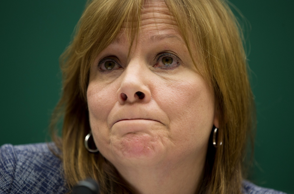 GM CEO Mary Barra testifies on Capitol Hill in Washington on Tuesday about safety defects and delayed vehicle recalls.