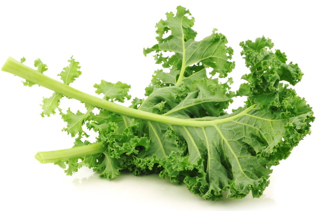 Kale is high in fiber and iron and has no fat.
