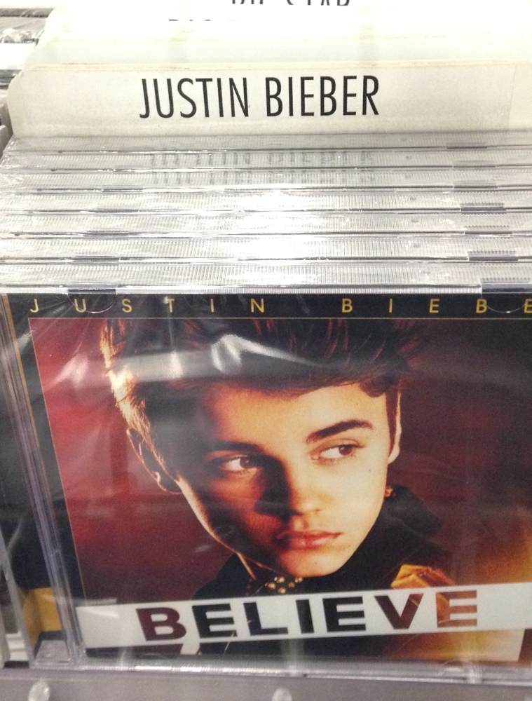 Musician and artist Paz says he’s planted 5,000 copies of his own CD in what appears to be Bieber’s packaging.
