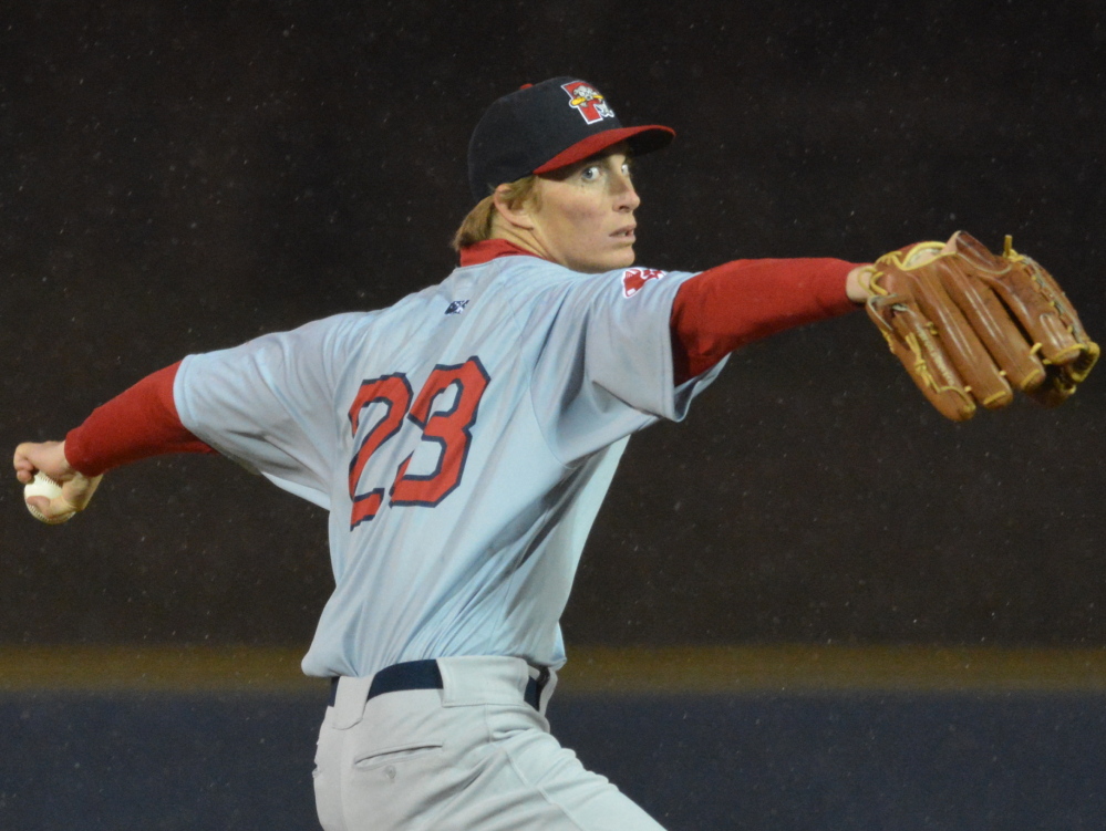 Henry Owens, who was the minor league pitcher of the year last season for the Boston Red Sox, was dominant from the start Thursday night in the Portland Sea Dogs’ opener. Owens pitched a six-inning no-hitter, striking out nine in a game ended by rain in the seventh.