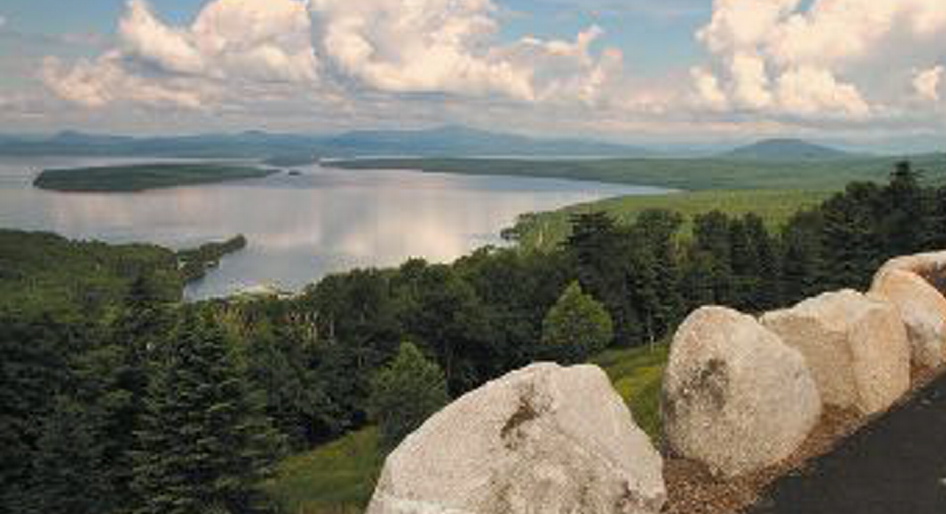 This vista in Rangeley reinforces the “elevated sense of living.”