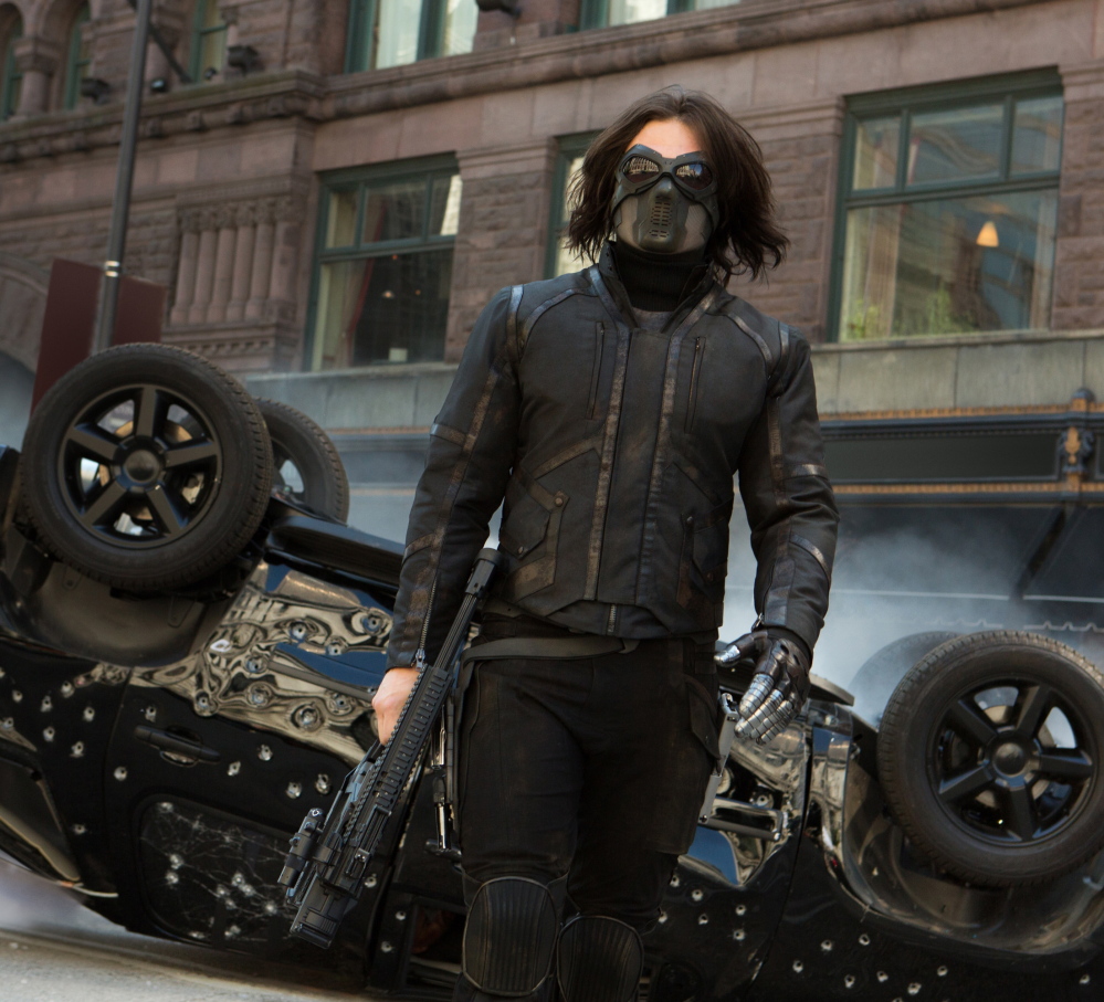Sebastian Stan is the Winter Soldier in “Captain America: The Winter Soldier.”