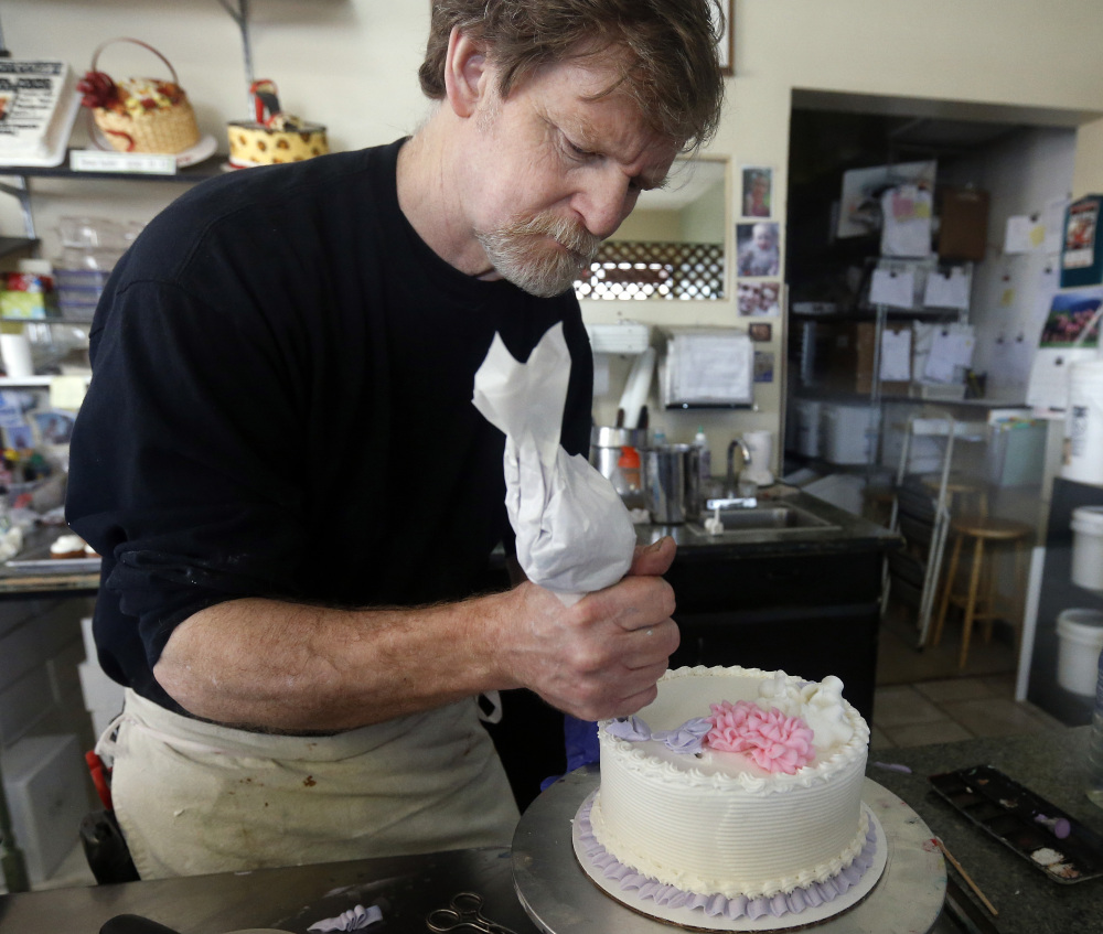 Jack Phillips, a baker in Lakewood, Colo., won’t make cakes for gay weddings, Halloween and bachelor parties.