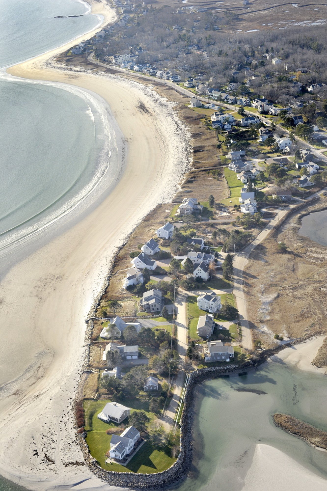 Goose Rocks Beach is 2-miles long and bordered by 110 lots with 95 separate owners. Nine of the lots are owned by the town or by the Kennebunkport Conservation Trust.