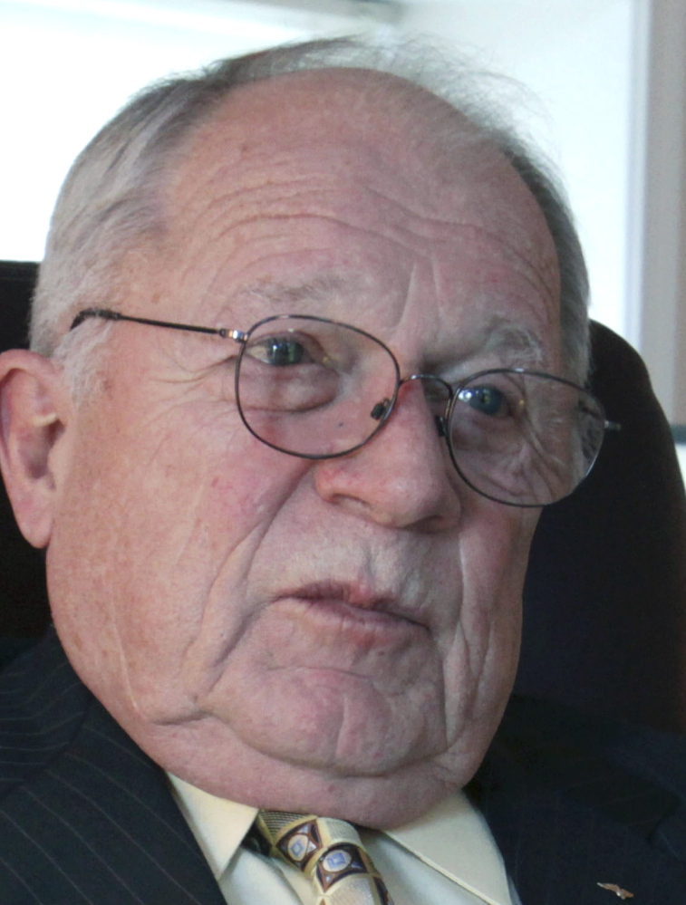 F. Lee Bailey answers questions during a 2011 interview at his office in Yarmouth. Bailey was denied the right to practice law in Maine in a 4-2 decision by Maine’s highest court. The ruling Thursday overturned a previous decision by a single justice who found that Bailey was fit to practice law because he was sufficiently rehabilitated after mishandling a client’s stocks worth $6 million.