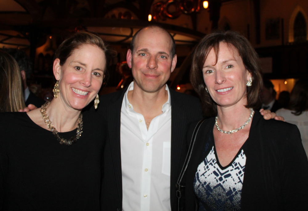 Writers and Telling Room founders Susan Conley, Michael Paterniti and Sara Corbett at the literary ball at Grace in Portland.