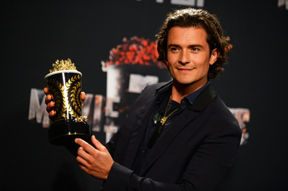 Orlando Bloom won the MTV Movie Award for best fight for “The Hobbit: The Desolation of Smaug” on Sunday in Los Angeles.
