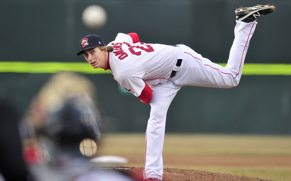 Henry Owens no longer has a 0.00 ERA after giving up a pair of two-run homers to Binghamton on Monday. Owens, Boston’s top pitching prospect, was bailed out by a rally and strong relief pitching.
