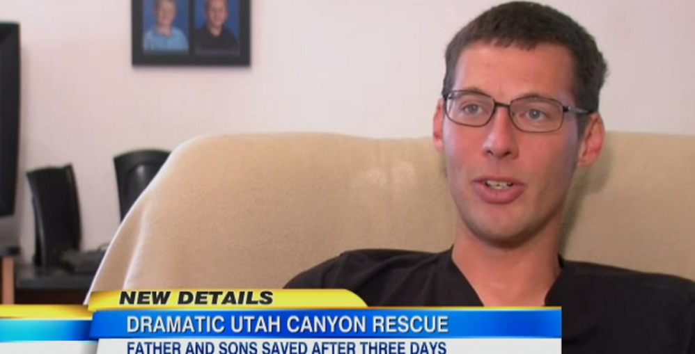 Jason Knight describes his ordeal in Utah after becoming wedged between canyon walls.