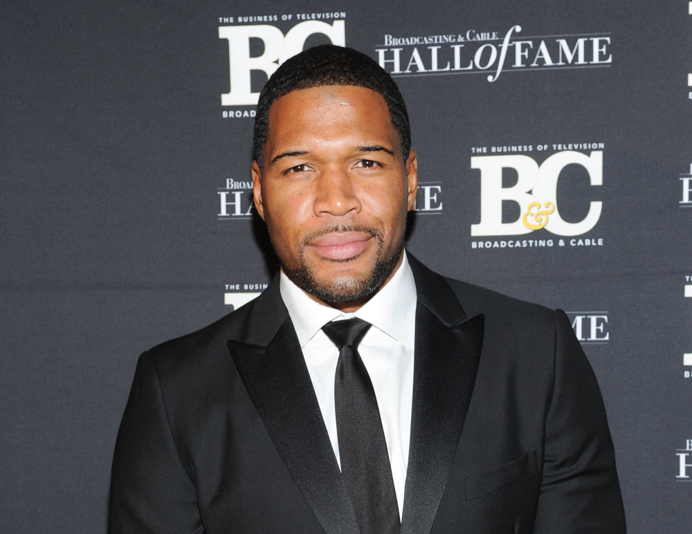 The Associated Press This Oct. 28, 2013 file photo shows former professional football player Michael Strahan, co-host of “Live with Kelly and Michael,” attending the 23rd Annual Broadcasting & Cable Hall of Fame Awards in New York.