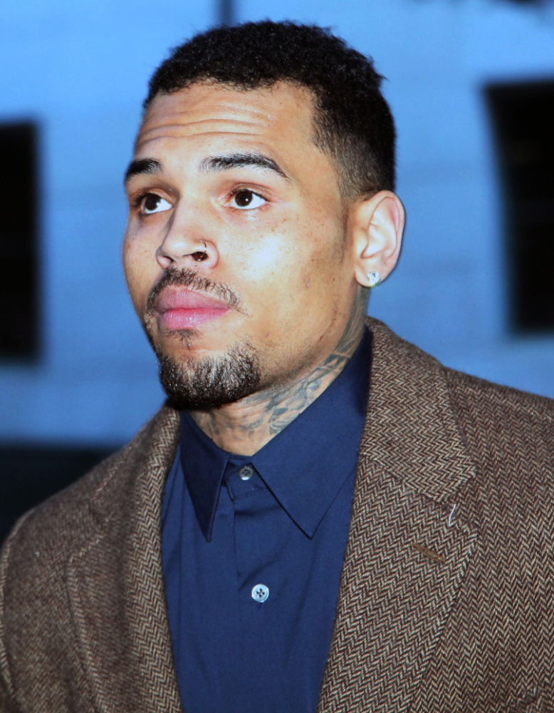 Singer Chris Brown arrives at Los Angeles Superior Court in February.