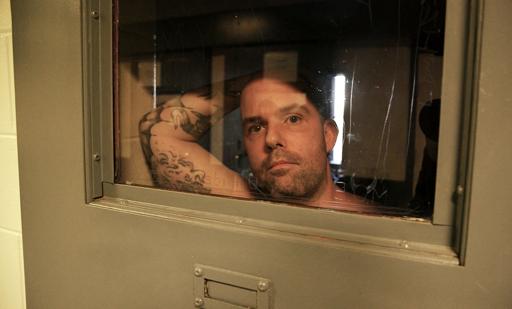 This screen grab from the “Frontline” documentary “Solitary Nation” shows an inmate in solitary confinement at the Maine State Prison in Warren. About 80,000 Americans are held in solitary confinement on any given day.