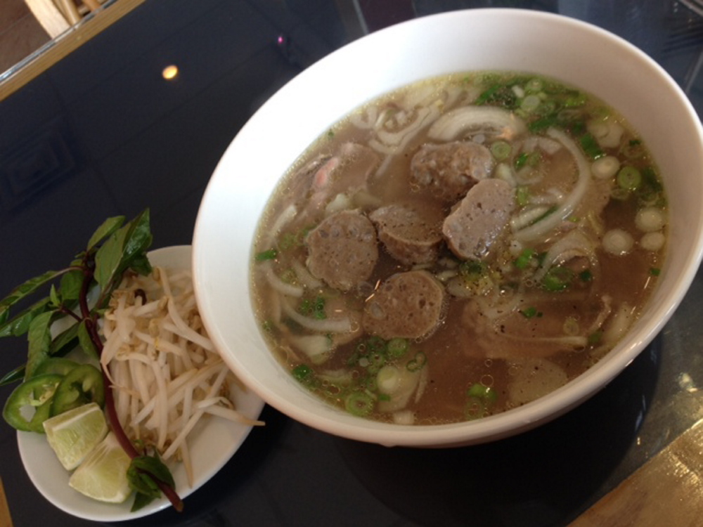 Pho from Vietnam Bakery comes with a selection of garnishes.