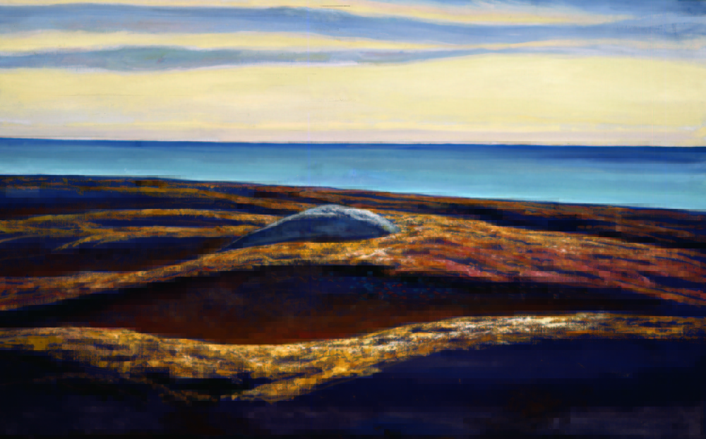 Rockwell Kent, “Lone Rock and Sea,” 1950, oil on canvas.
