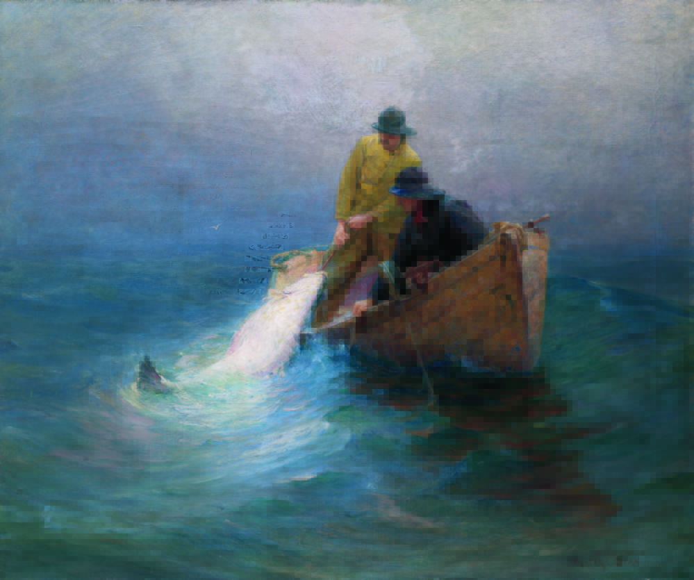 Walter Dean, "On the Deep Sea," 1901, Oil on Canvas.