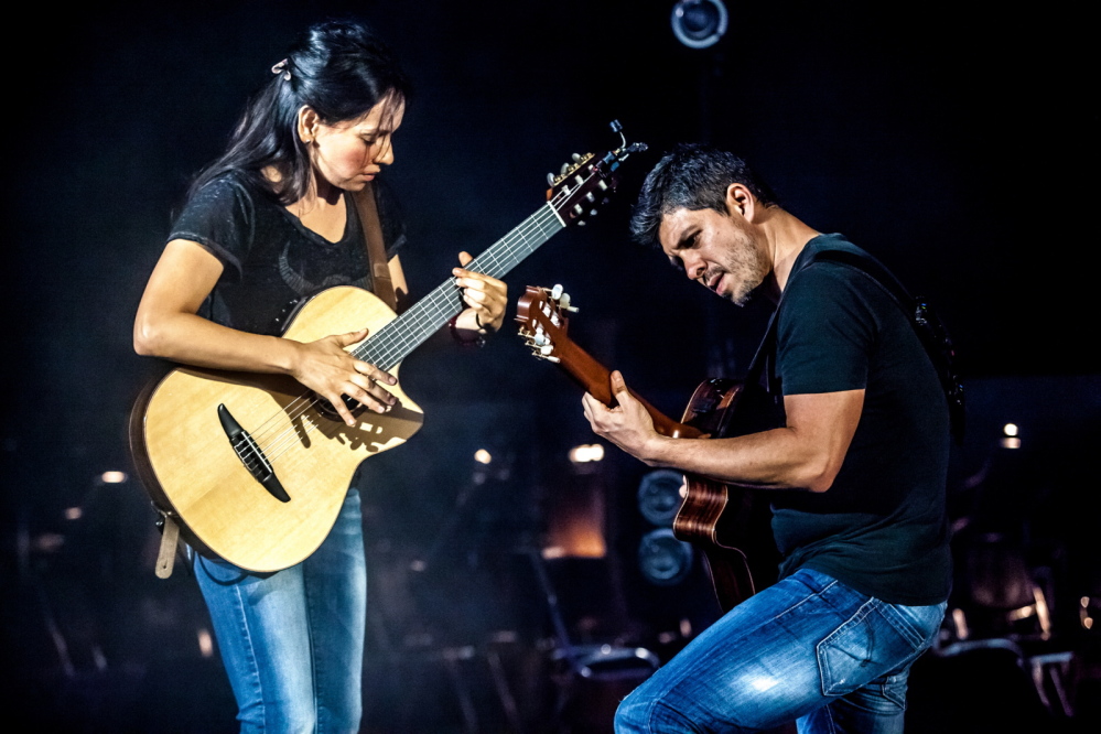 Acoustic guitar duo Rodrigo Sanchez and Gabriela Quintero play the State Theatre on Friday.