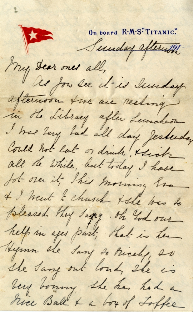 This letter is called “the jewel in the crown of Titanic manuscript ephemera.”