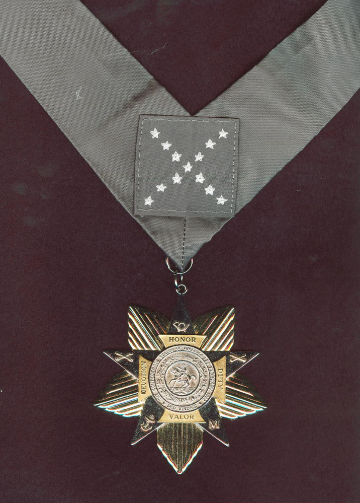 The Confederate Medal of Honor is shown in a photograph taken in 2010 at the Sons of Confederate Veterans headquarters in Columbia, Tenn. The group awards the medal posthumously to Civil War fighters for the South who distinguished themselves in battle. The private group has awarded 50 of the medals since 1977.