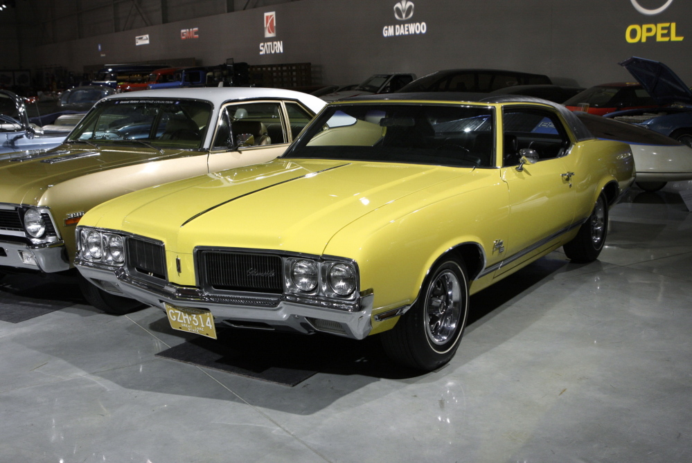 In this 2008 file photo, a 1970 Oldsmobile Cutlas SX is shown at the General Motors Heritage Center in Sterling Heights, Mich.
