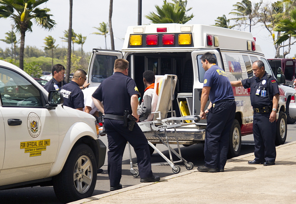The teenager sitting on a stretcher at center at Kahului Airport in Kahului, Maui, Hawaii, was having difficulty adjusting to life in the United States, his relatives reveal.