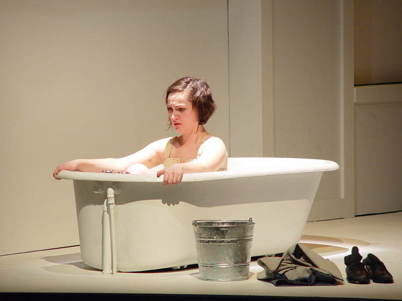Sarah Dube portrays Dora in the USM Theatre Department's 2011 production of "Airswimming," directed by Meghan Brodie. Given Brodie's "brilliance, kindness and humor," laying off the assistant professor is "a monumental mistake," a USM graduate says.
