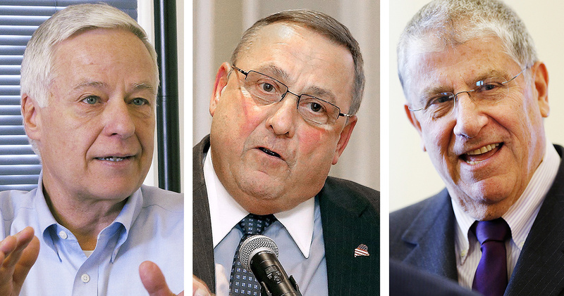 Mike Michaud, Paul LePage and Eliot Cutler