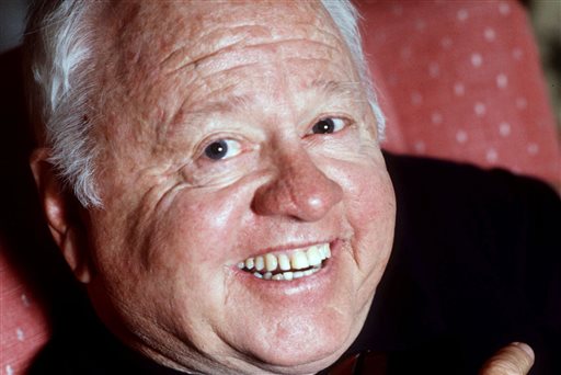 Entertainment legend Mickey Rooney is shown in 1987.