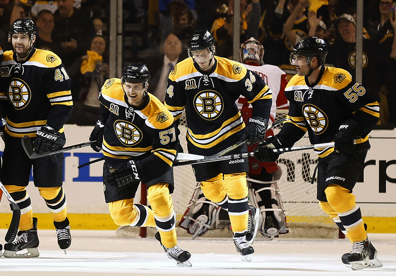 The Boston Bruins and Detroit Red Wings will play Game 3 of a first-round NHL hockey playoff series Tuesday night.