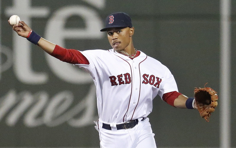 Mookie Betts wore a Red Sox uniform in spring training and played 54 games with the Sea Dogs this season. Now's he's been called up to Triple-A Pawtucket.
